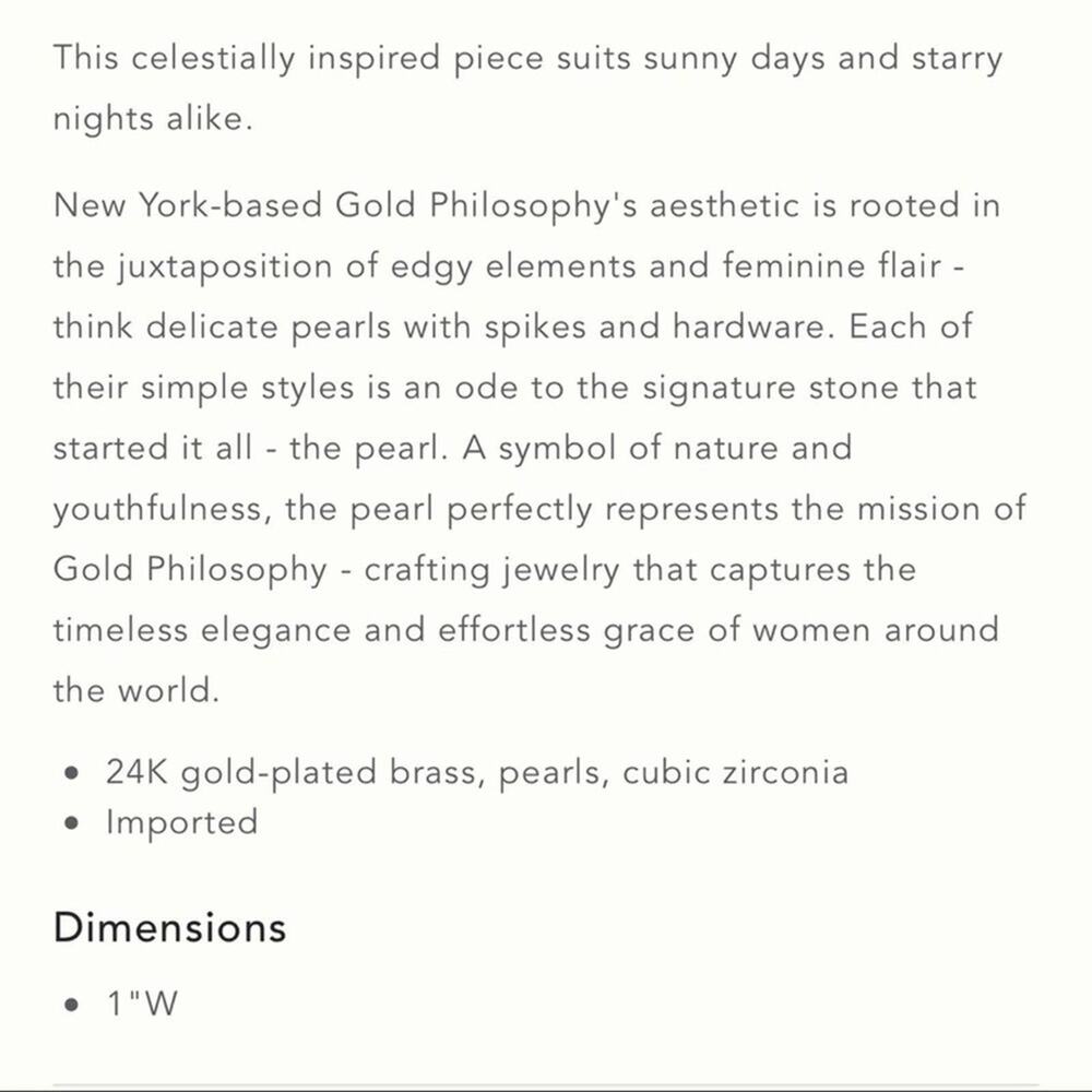 NEW Anthropologie Gold & Pearl Star Galaxies Ring - Picture 9 of 15